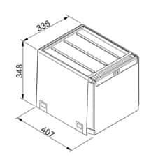 Franke sistem za ločevanje odpadkov Cube 40, 2 delni