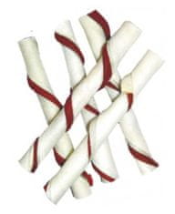 Magnum pasji priboljški Rawhide roll stick, 12,5 cm (cca 40 kosov), rjavi/beli