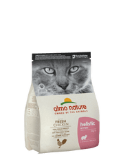 Almo Nature suha hrana za odrasle mačke Holistic, piscanec in riž, 2 kg