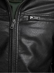 Jack&Jones Moška jakna JJEROCKY 12147218 Black PU (Velikost S)