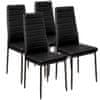 4 jedilniški stoli iz umetnega usnja Črna