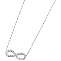 Bleščeča ogrlica iz srebra s prozornimi cirkoni Infinity LP1253-1 / 1