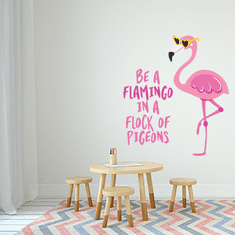 Megaprint stenska nalepka Flamingo