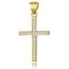 Pozlačen srebrn obesek križ AGH592-GOLD