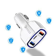 WOZINSKY avtomobilski polnilnik 2x USB / USB Type C Quick Charge 3.0