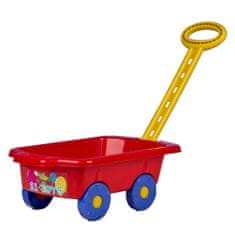 Voziček za igrače, 45 cm, rdeč