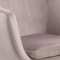 Design Scandinavia Pisarniški stol Nora, tkanina, roza