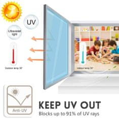 Netscroll Samolepilna zrcalna folija za okna in vrata s funkcijo zatemnitve, zaščite pred UV žarki in vsiljivimi pogledi, povrnite si zasebnost!, enostaven nanos, za vsak prostor, MirrorFoil