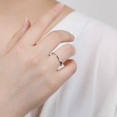 MOISS Minimalistični srebrni prstan R0002020 (Obseg 57 mm)