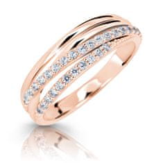 Cutie Jewellery Bleščeč prstan iz roza zlata Z6716-3352-10-X-4 (Obseg 48 mm)