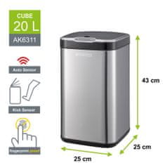 Helpmation Cube brezkontaktni koš za odpadke, 20 litrov