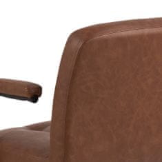 Design Scandinavia Pisarniški stol Cosmo II, umetno usnje, rjava barva