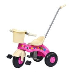 Otroški tricikel z vodilno palico JUNIOR roza