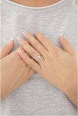 Amen Roza pozlačen srebrni prstan z rožnimi venci ACORB cirkoni (Obseg 52 mm)