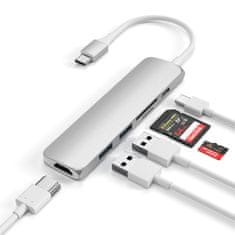 Satechi USB-C Multi-port adapter V2, srebrn