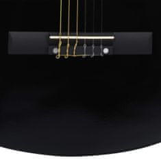 Klasična kitara za začetnike s torbo črna 3/4 36"