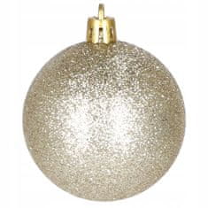 Springos Božične kroglice zlate 30 kos 4/5/6 cm z vrvicami