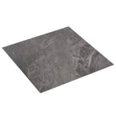 shumee Samolepilne talne plošče 20 kosov PVC 1,86 m2 črn vzorec