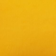 Greatstore Podnožje, rumeno, 78x56x32 cm, žamet