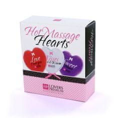 Lovers Premium Masažno olje v srčkih "Hot Massage Hearts" (R22007)