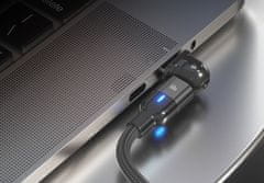 En-TRON USB polnilni in podatkovni kabel, 2 v 1, tip-C, 60W, PD/3A, 180°, črn (A43B)