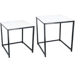 EDCO Garnitura dveh klubskih mizic iz marmorja