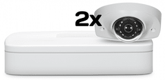 KJB video nadzorni paket 4 kanalni do 12Mp / 2x WizSense kamera (2595×1944) - 20fps / Leča 98° / LED domet do 50m NVR2104-I + HDBW3541F-AS-M /2 