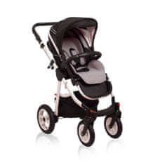 Coto Baby Otroški voziček Aprilia 3v1 - len črno siv
