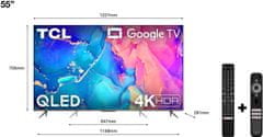 TCL 55C635 4K UHD QLED televizor, Google TV