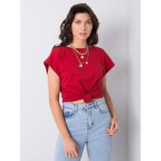 FANCY Damska bluza z volančki LEANNE burgundsko rdeča FA-BZ-6299.01P_363345 Univerzalni