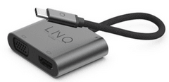 Linq priključna postaja, 4 v 1, USB-C, HDMI, 4K, 60Hz, VGA, 1080p, PD, 100W, USB 3.2