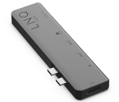 Linq priključna postaja 7 in 2 Pro, RJ45, SD+TF, HDMI 4K 60Hz, USB-C 100W, 2x USB 3.2 Gen2 (LQ48012)