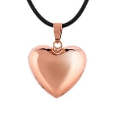 Těhotenská rolnička Minimalistična ogrlica z bakrenim zvončkom Heart RSM