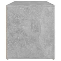 Greatstore Klop za hodnik 80x40x45 cm betonsko siva iverna plošča