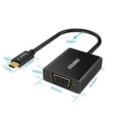 Choetech HUB-V01 adapter USB-C / VGA M/F, črna
