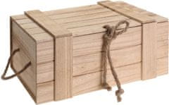 HOMESTYLING Lesena škatla za shranjevanje, komplet 3 kosov KO-KR2002560