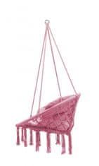 IWHOME Viseči fotelj AMBROSIA z blazinami stara roza IWH-10190007