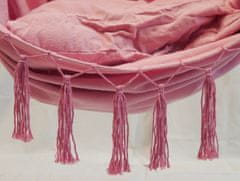 IWHOME Viseči stol DION z resicami stara roza IWH-10190013