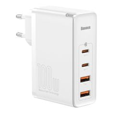 BASEUS GaN2 Pro polnilnik 2x USB / 2x USB-C 100W QC PD, bela