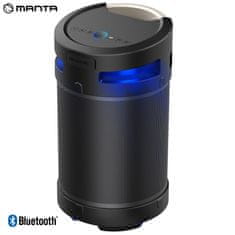 Manta SPK5120 prenosni zvočnik, Bluetooth, 100W, stereo 360°, RGB LED, IPX5, FM, črn