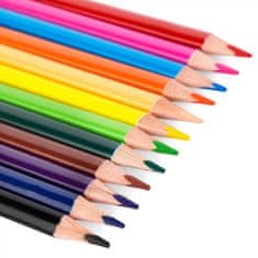 EASY AKWAR Trikotne akvarelne barvice s čopičem, 12 kosov, 12 barv