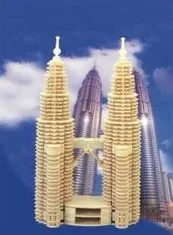 Woodcraft Lesena 3D sestavljanka Petronas Twin Towers
