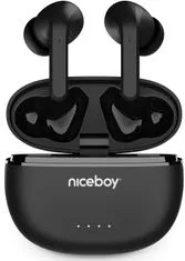 Niceboy HIVE Pins 3 brezžične slušalke z aktivnim odpravljanjem hrupa (ANC), črne