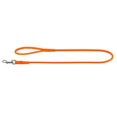 WAUDOG Okrogel oranžen usnjen pasji povodec 122 cm, Oranžna 4 mm