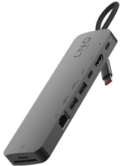 Linq priključna postaja, 9 v 1, USB-C, M.2 SSD, RJ45, SD+TF, HDMI, USB-C 3.2 Gen2, USB-C PD 100W, 2x USB-A (LQ48020)