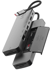 Linq priključna postaja, 9 v 1, USB-C, M.2 SSD, RJ45, SD+TF, HDMI, USB-C 3.2 Gen2, USB-C PD 100W, 2x USB-A (LQ48020)