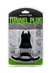 Double Tunnel analni čep, L, črn