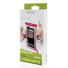 Hama Playa, zunanji etui za mobilni telefon, velikost XXL, IPX8, prozoren/rožnat