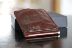 Gentleman's Boutique usnjena slim denarnica Handy II Chestnut