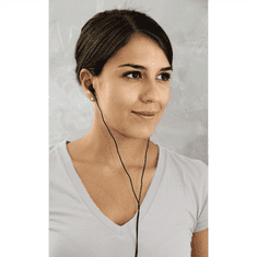 Thomson Thomsonove slušalke z mikrofonom EAR3005, silikonske slušalke, črne